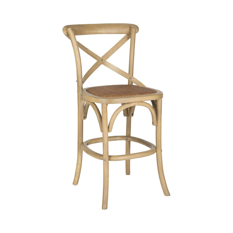 Tabouret de bar Willena, Tabouret de comptoir (siège d'une hauteur de 24 p, Brun foncé