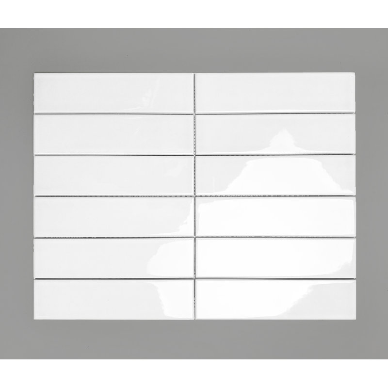 Birmingham 2' x 8' Porcelain Mosaic, White