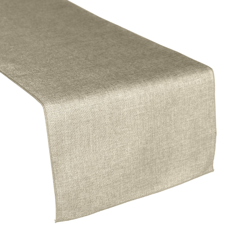 Iona-Lilly Solid Color Table Runner, 90" x 12", Frosted Wheat