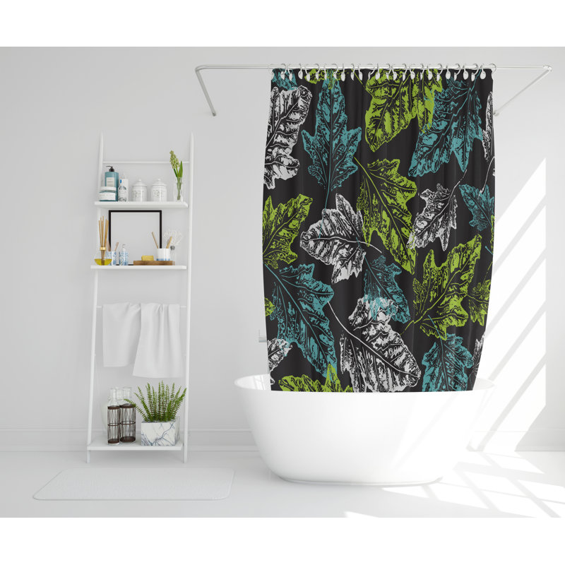 Radia Polyester Shower Curtain Set, 177cm H x 177cm W