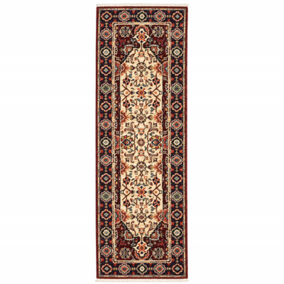 Tapis oriental rouge Oaklynn
