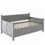 Lit de jour simple moderne et rustique de style décontracté avec structure en forme de X et deux grands tiroirs pour un sommeil et un rangement confortables-408248278