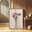 «Soft Floral Bouquet in Glass Vase Botanical Art», reproduction d'art encadrée-1931653807-1931653792