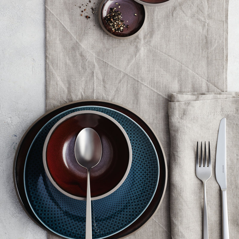 Junto Porcelain Salad/Dessert Plate, Ocean Blue