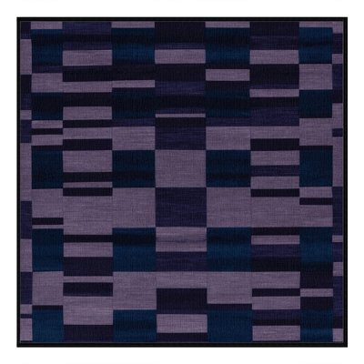 Machine Washable Checkered Blue Area Rug