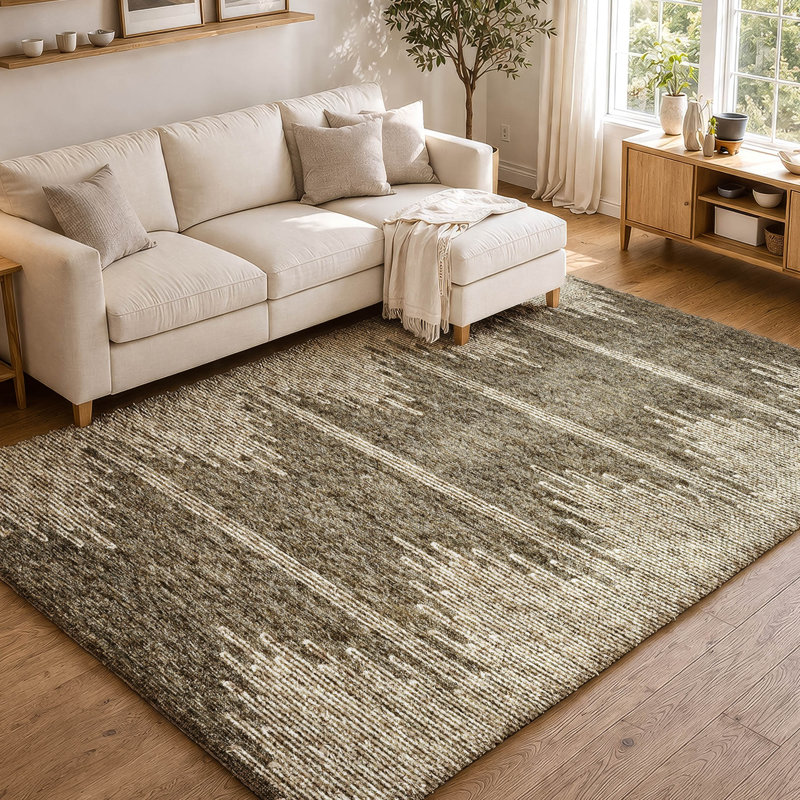 Tapis à poil long de qualité supérieure lavable à la machine ADS647, Coffee, 3' x 5'