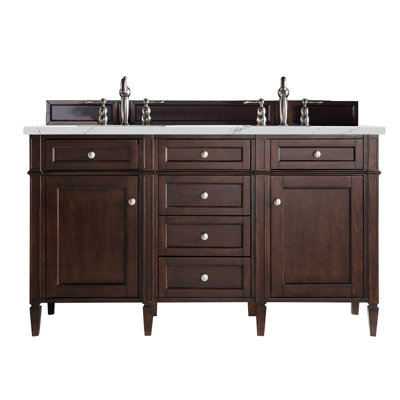 Brittany 60" Double Vanity W/FreePower Wireless Charger