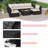 Siardus 110.2'' Wide Reversible Steel Patio Sectional with Cushions-1632185204-1632185213