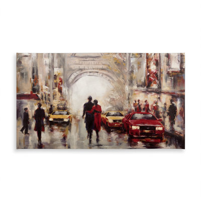 Busy Street of Paris Tablecloth - Eiffel Tower Home Decor