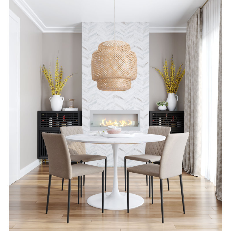 Natural Woven Polyester Straw Drum Ceiling Pendant Light