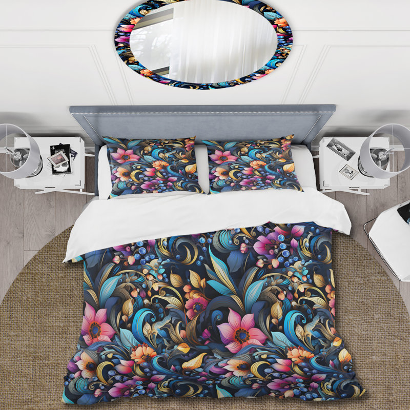 Literie Bohemian Rhapsody, Housse de couette pour grand lit et 2 taies décor