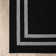 Double Border Machine Tufted Performance Dark Gray/White Rug