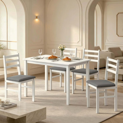 Compact 5-Piece Dining Set,Modern Dining Table Set,Stylish Kitchen Table and Chair(Only 4pcs Chair,1pcs Table)