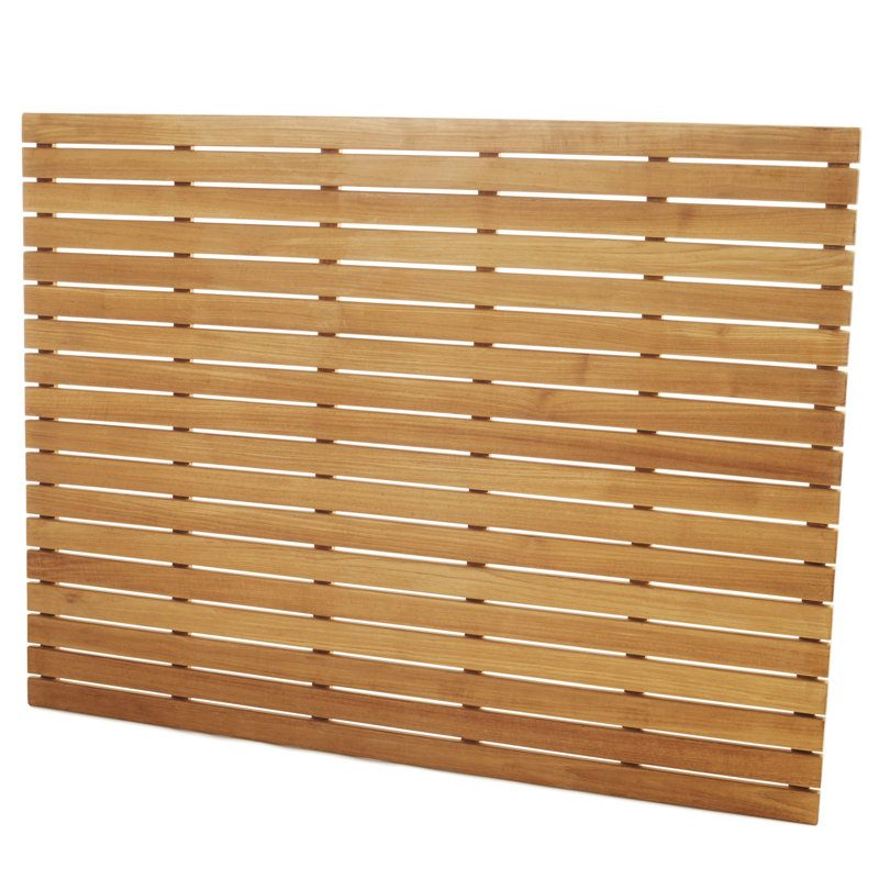 Solid Wood Shower Mat, 1.5" H x 36" W x 48" L