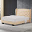 Lit tapissier en tissu, base de lit à hauteur réglable capitonnée-451481144-451481148