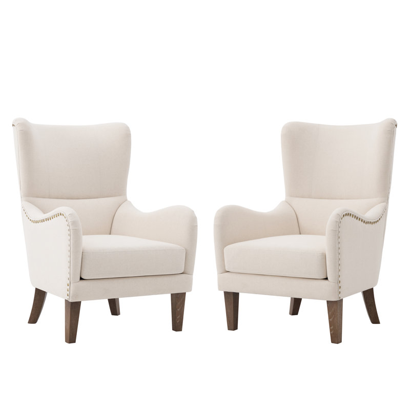 Flemington 27" Wide Polyester Wingback Chair