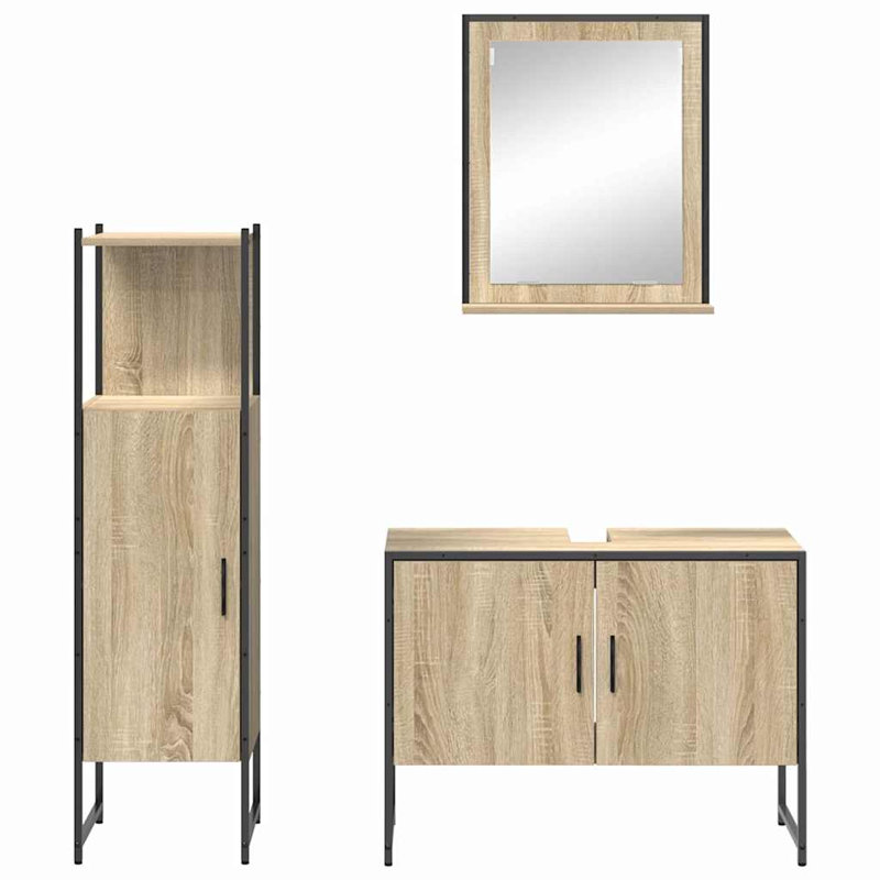 Frame Mounted Bathroom Cabinet, 60cm H x 60cm W x 33cm D