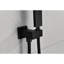 Pomme de douche au plafond noir mat avec support robuste de 16 po - Noir, style moderne