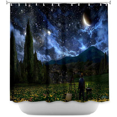 Rideau de douche simple starry night