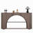Farmhouse 55" Console Table with Storage