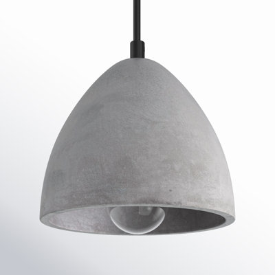 Zac Dimmable Concrete Single Light Pendant