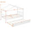 Lit simple en bois avec lit gigogne simple-120046703