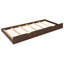 Grand lit plateforme en noyer avec rangement efficace et lit simple TG