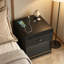 Table de chevet avec station de charge, table de chevet intelligente avec veilleuse, avec lumières DEL, tables de chevet avec armoire de rangement-1605782674
