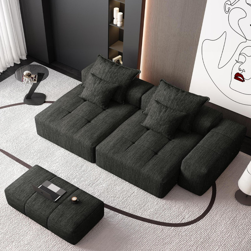Canapé modulaire surdimensionné Modern, Noir