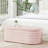 Modern Upholstered Oval Storage Ottoman Bench With Safe Pressure Bar Lift For Bedroom Living Room Entryway-128632808