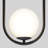 Branchburg 1 - Light Matte Black LED Sphere Pendant