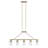 Curiana 5-Light Linear Chandelier With Textured Glass Shades