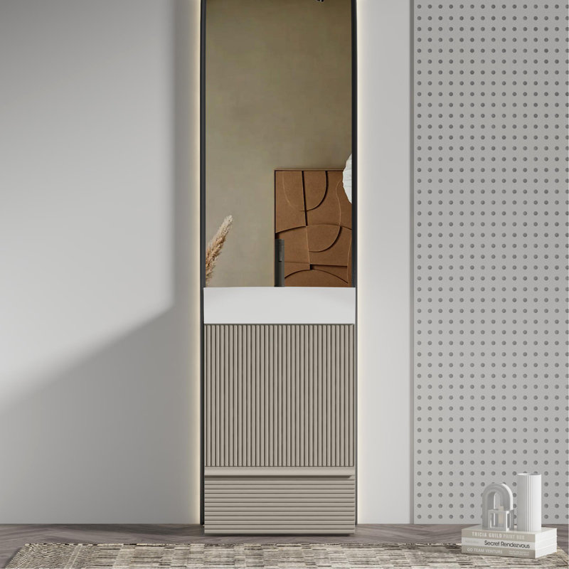 Ensemble de meuble-lavabo autoportant pour salle de bain moderne avec lavabo autoportant beige en céramique blanche sans drain et robinet Gada