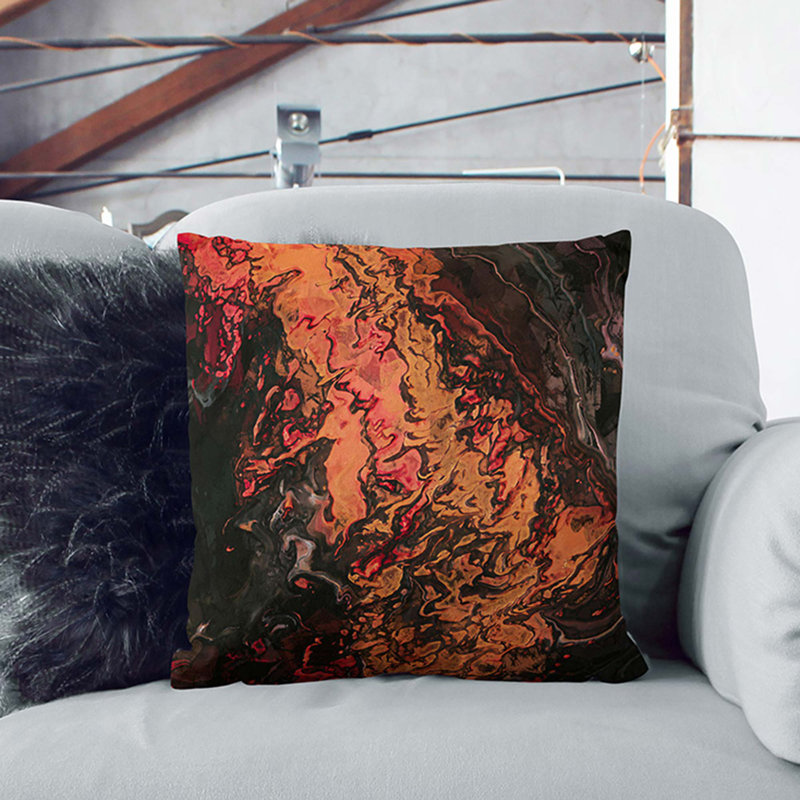Abstract Square Throw Cushion, 55cm H x 55cm W x 20cm D