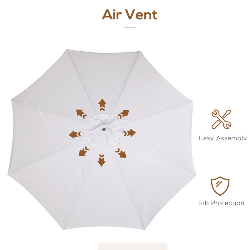 325cm Market Parasol, Cream