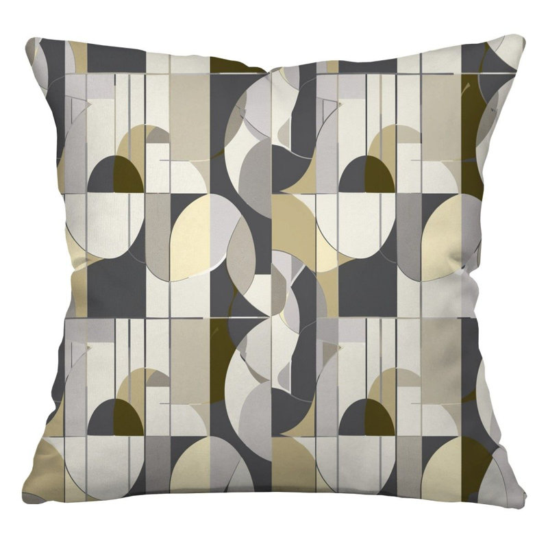 Geometric Design Cool Reversible Throw Pillow, 20"H x 20"W