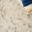 Tapis floral beige / gris en laine / coton touffeté à la main Trace-938350638