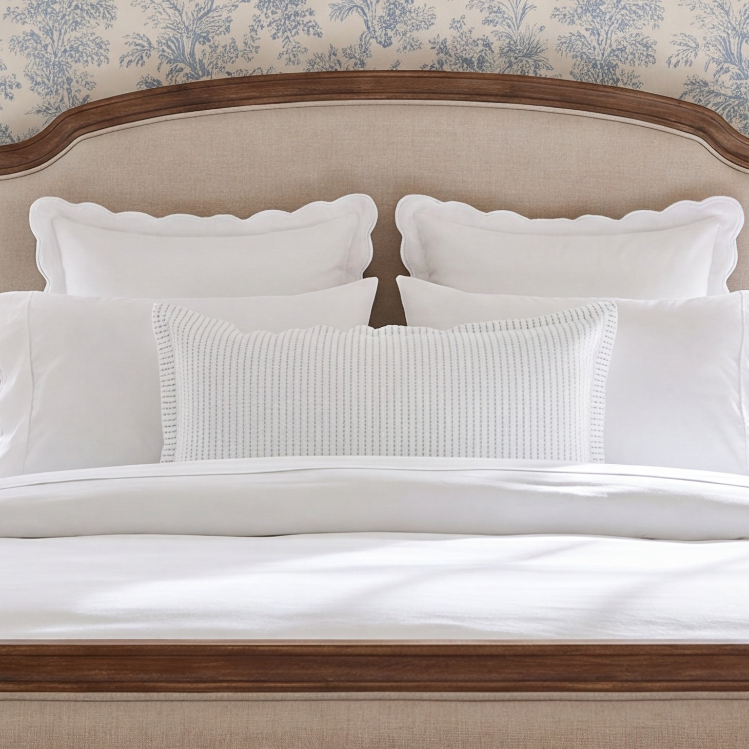 Burrowes Cotton Shams, Ivory, King