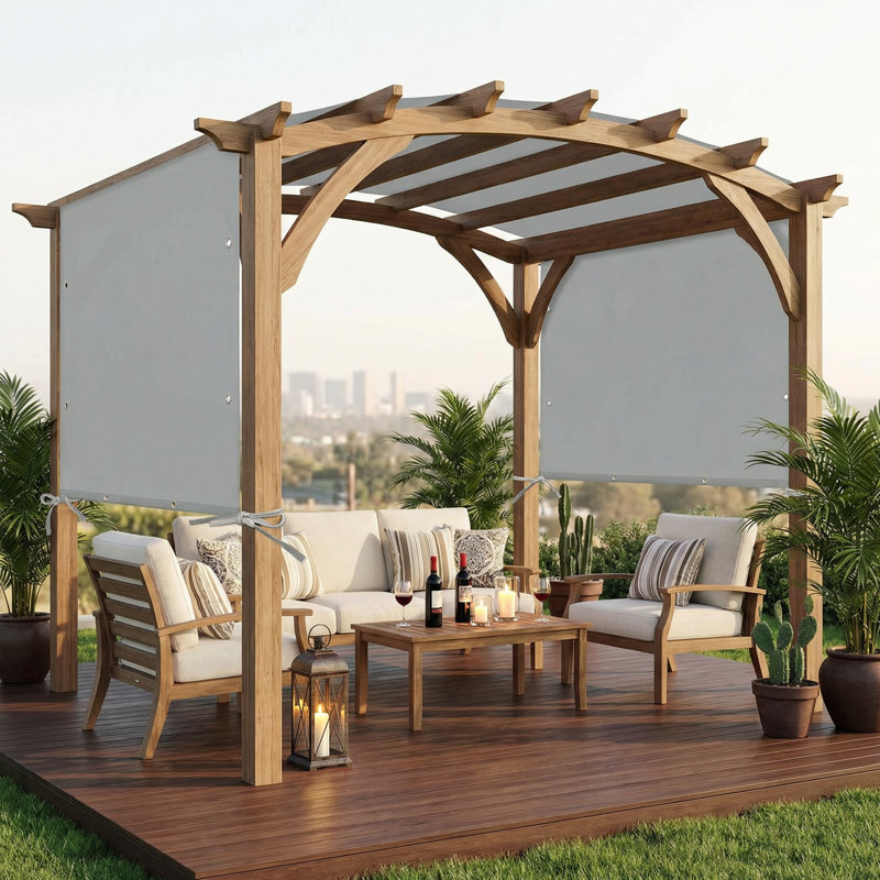 Toile de remplacement toutes saisons pour abri de pergola universel, 17 x 6,8 pi (corde de 5 m + 30 attaches de câble)