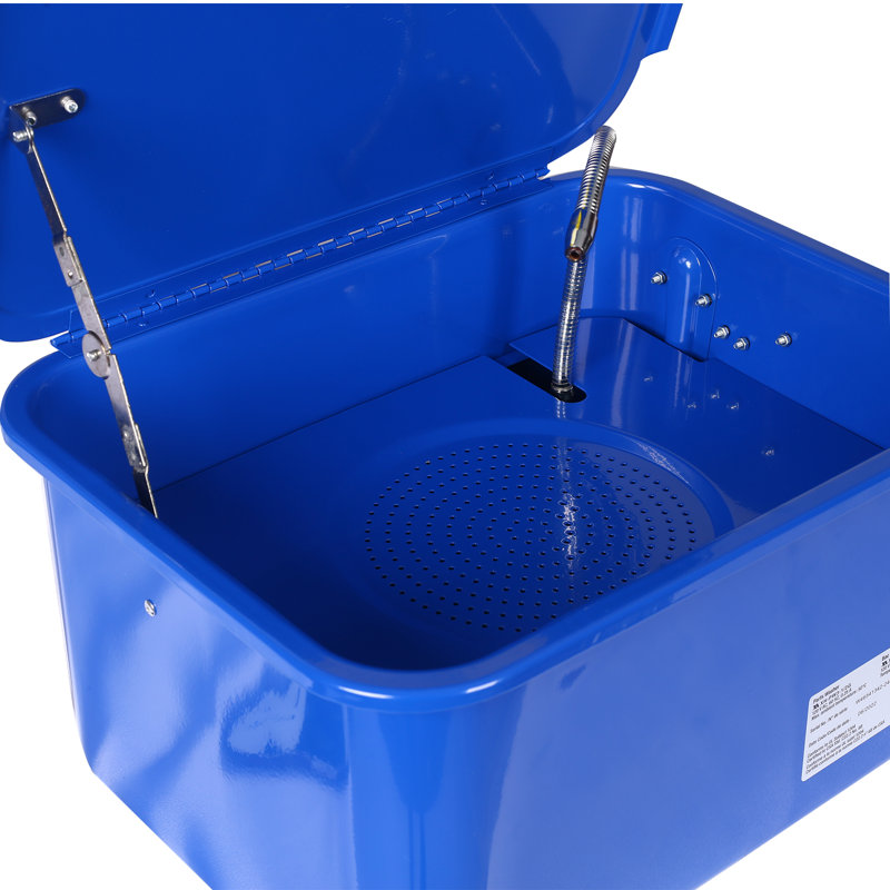 Laveuse portative de pièces d'armoire avec pompe 110 V, laveuse de pièces pour banc de travail 3,5 gallons