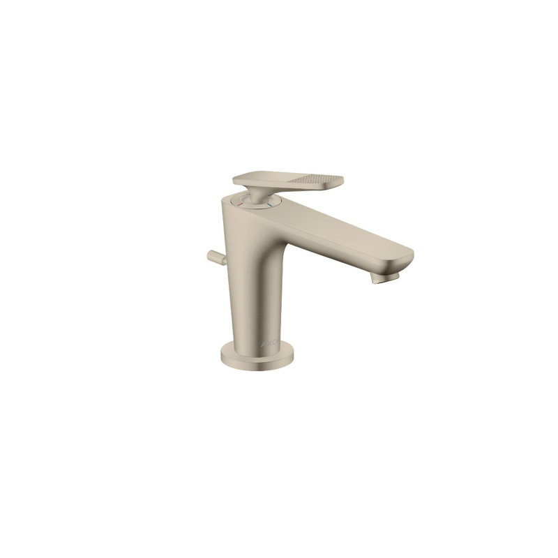 AXOR Citterio C Single-Hole Faucet 90 Coolstart With Pop-Up Drain-Cubic Cut, 1.2 GPM, Brushed Nickel