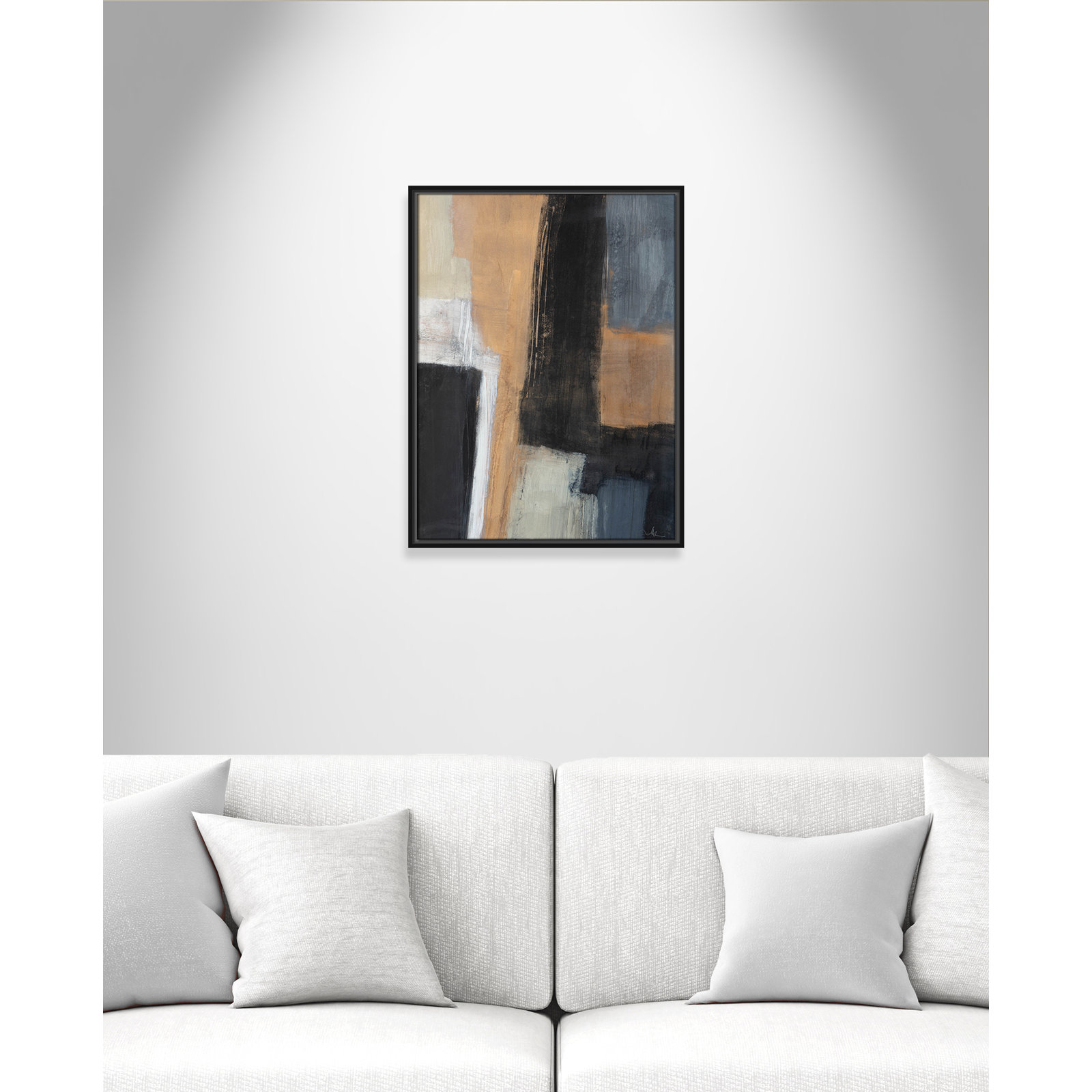 Calderon "Metallic Slate I" Print, 25.5" H x 19.5" W x 2" D, Black