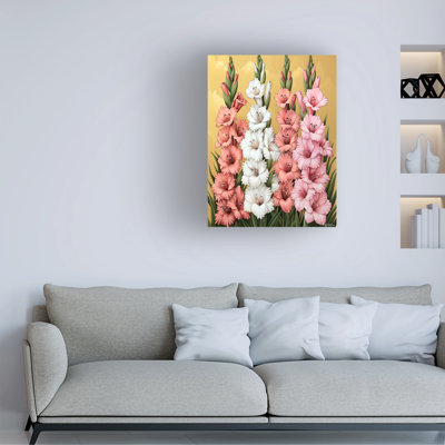 Art sur toile gladioli bolognaise, rose Momart