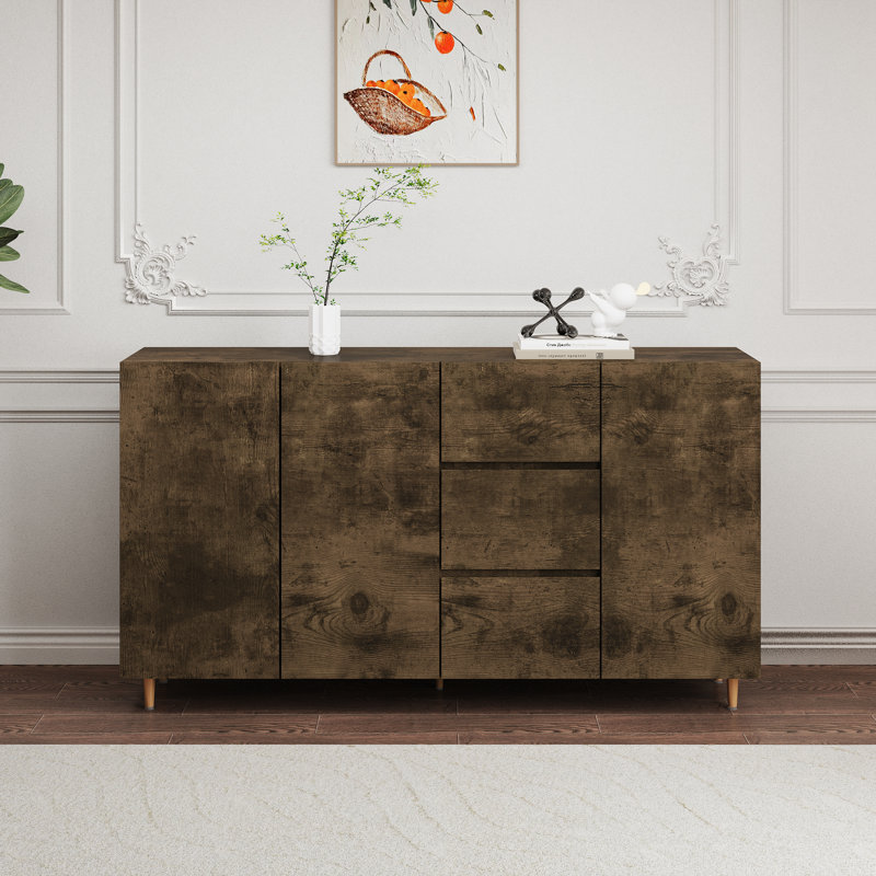 Élégant buffet en MDF avec rangement polyvalent pour la salle à manger et le salon