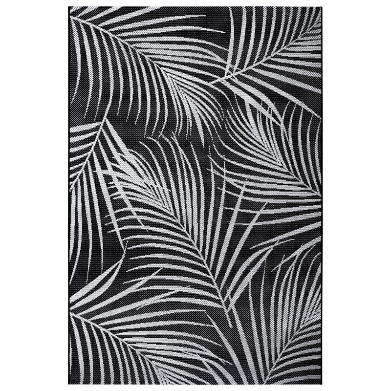 Abeilles Flatweave Grey/Black Rug, Rectangle 160 x 230cm