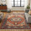 Serapi Heritage Hand-Knotted Wool Medallion Area Rug in Red-1384091007-1384090944