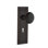 Mission Plate with Decorative Keyhole and Black Porcelain Door Knob