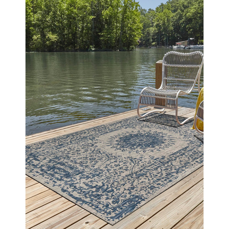 Tapis bleu Contemporary Hitchens, Rectangle 2 pi x 3 pi 1 po
