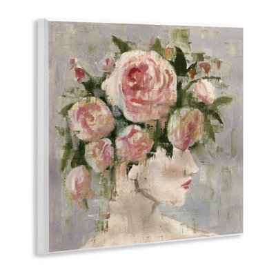  Abstract Woman with Roses Wall Plaque Art by Charity Henderson