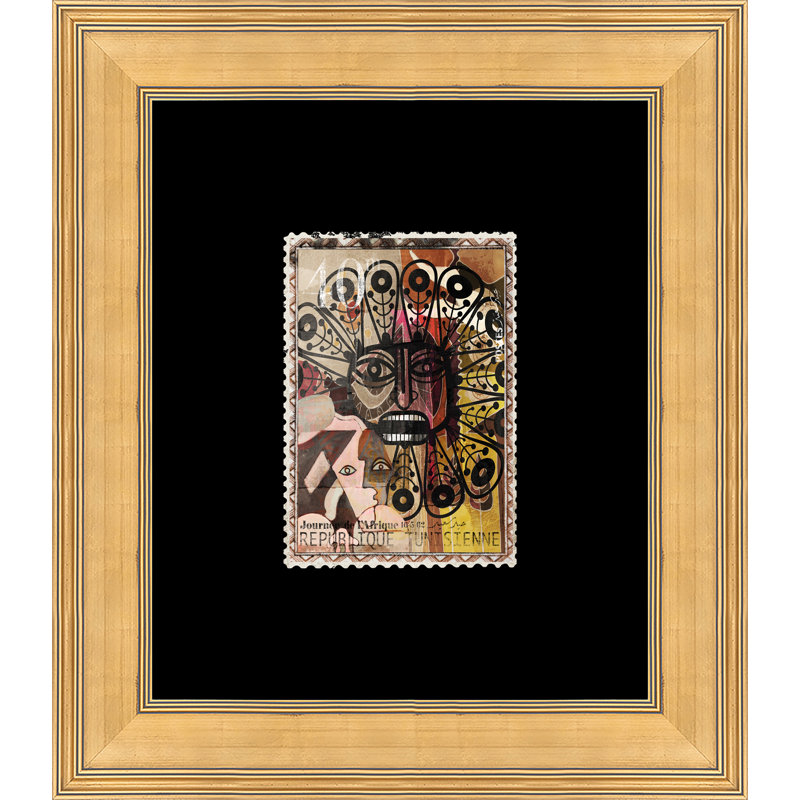 Suid Africa III, 23" H x 20" W, Black, Paper in Black Glass Frame